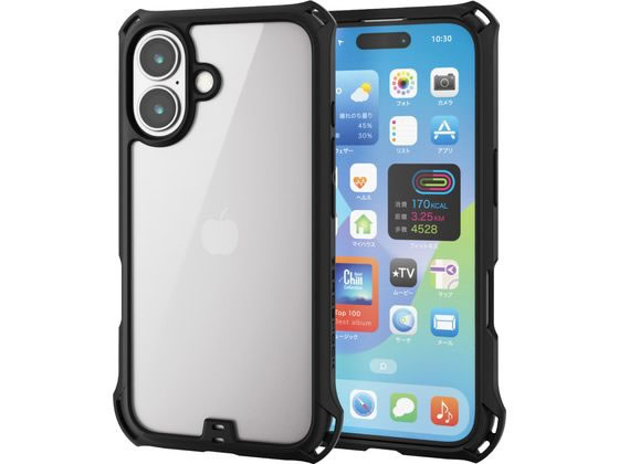 エレコム iPhone16ケース 衝撃吸収 クリアブラック PM-A24AZEROFCBK エレコム iPhone16ケース 衝撃吸収 クリアブラック PM-A24AZEROFCBK