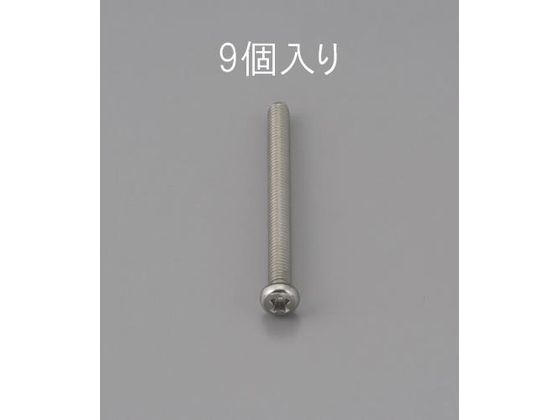 エスコ 鍋頭小ねじ ステンレス製 9本 M4×25mm EA949NF-425