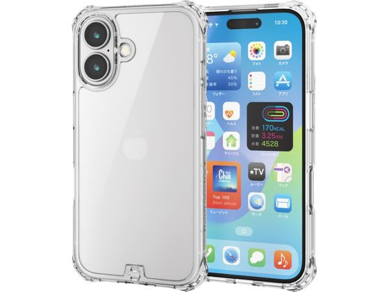 エレコム iPhone16ケース フォルティモ 耐衝撃 クリア PM-A24AZEROT2CR