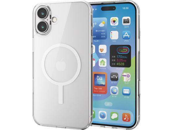 エレコム iPhone16Plusケース ハイブリッド ホワイト PM-A24BMAG02WH エレコム iPhone16Plusケース ハイブリッド ホワイト PM-A24BMAG02WH