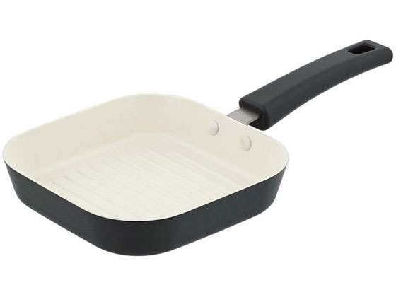 LIV PLUS グリルパン 14.5cm ガス火専用 角形 マットグレー LIV PLUS グリルパン 14.5cm ガス火専用 角形 マットグレー