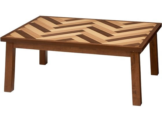 萩原 リビングコタツ ウェイブK 105×75×42cm ブラウン