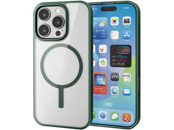 エレコム iPhone16Proケース 衝撃吸収 グリーン PM-A24CMAG03GN エレコム iPhone16Proケース 衝撃吸収 グリーン PM-A24CMAG03GN