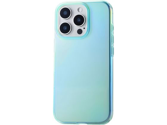 エレコム iPhone16Proケース ソフト オーロラ ライトブルー PM-A24CUCABU エレコム iPhone16Proケース ソフト オーロラ ライトブルー PM-A24CUCABU