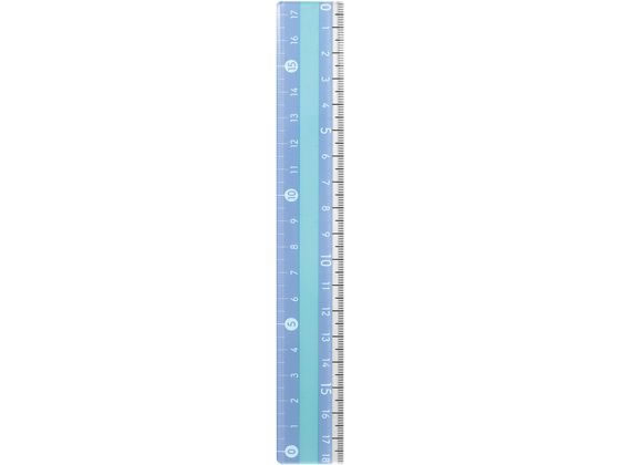 クツワ モジサシ定規 18cm ブルー KB034BL