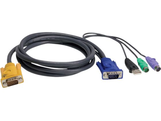 ATEN USB・PS／2コンボKVMケーブル SPHDタイプ 1.8m 2L-5302UP