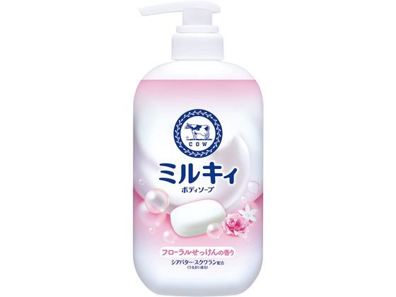 牛乳石鹸 ミルキィボディソープ フローラルせっけん ポンプ 500mL