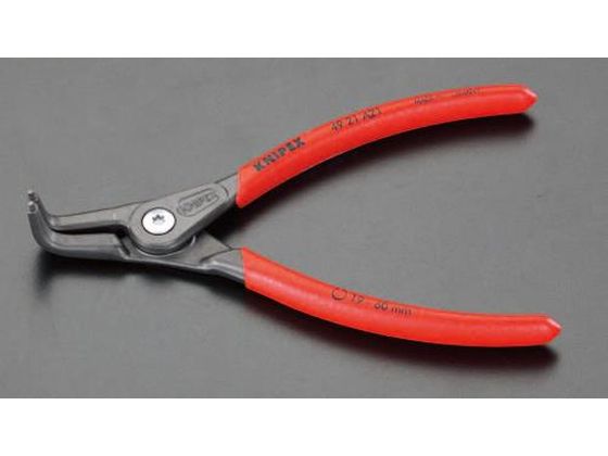 エスコ 軸用精密スナップリングプライヤー 90° 10-25mm EA590BK-1