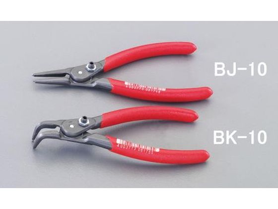 エスコ 軸用スナップリングプライヤー 90° ストッパー付 3-10mm