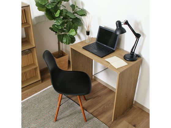 不二貿易 EZBOワイヤーデスク オークナチュラル W800*D420*H720mm