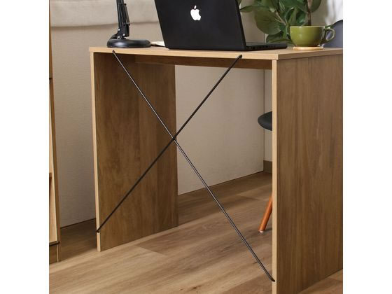 不二貿易 EZBOワイヤーデスク オークナチュラル W800*D420*H720mm