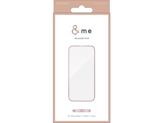 エレコム iPhone16 ガラスフィルム フレーム ピンク PM-A24AFLGFPNM エレコム iPhone16 ガラスフィルム フレーム ピンク PM-A24AFLGFPNM