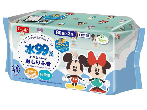 レック おしりふき ミッキー&フレンズ ディズニー 80枚×3