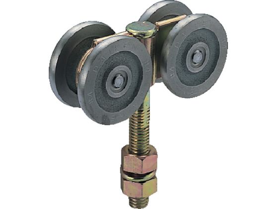 ●型番：4-4WH●耐荷重（kg／個）：150 ●適用レール：4号 ●品名：ドアハンガー用複車 ●A（mm）：64 ●B（mm）：43．3 ●D（mm）：75 ●K（mm）：77 ●L（インチ）：W5