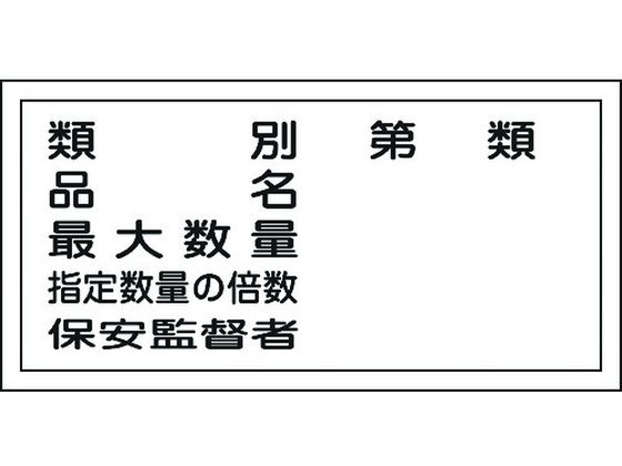 標識 類別・品名・保安監督者 KHY-16R エンビ
