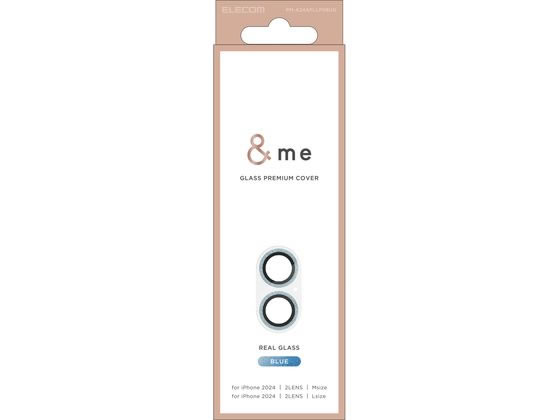 エレコム iPhone16 Plusカメラ保護ガラス 青 PM-A24AFLLP5BUG エレコム iPhone16 Plusカメラ保護ガラス 青 PM-A24AFLLP5BUG