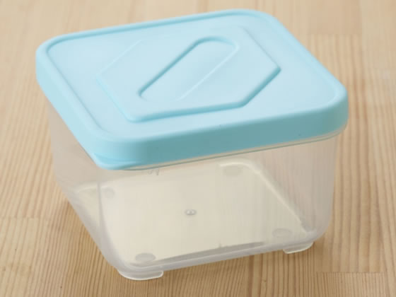 旭電機化成 ふたがトングになる保存容器 350ml ミントブルー