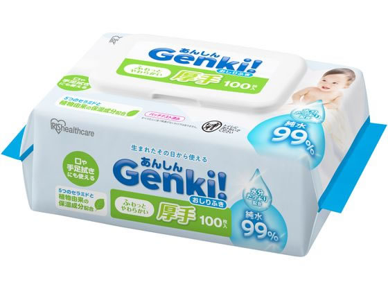 アイリスオーヤマ Genki!おしりふき 厚手100枚 GOK-T1001N アイリスオーヤマ Genki!おしりふき 厚手100枚 GOK-T1001N
