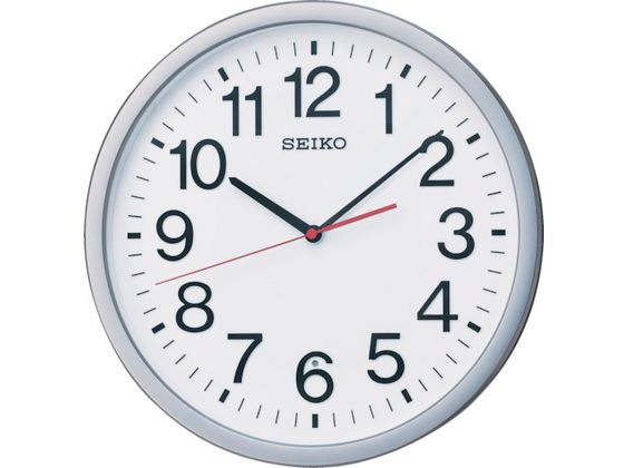 SEIKO 電波掛時計 直径361×48 P枠 銀色メタリック KX229S