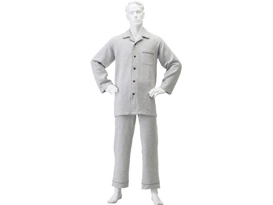 楽らくキルトパジャマ 秋冬用 紳士用 グレー L 楽らくキルトパジャマ 秋冬用 紳士用 グレー L