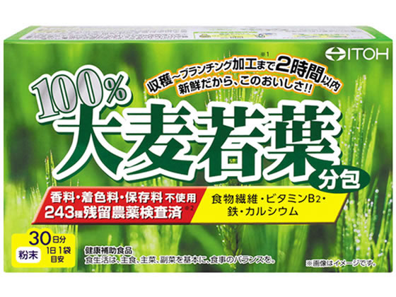 井藤漢方製薬 100%大麦若葉 分包 3g×30袋 井藤漢方製薬 100%大麦若葉 分包 3g×30袋