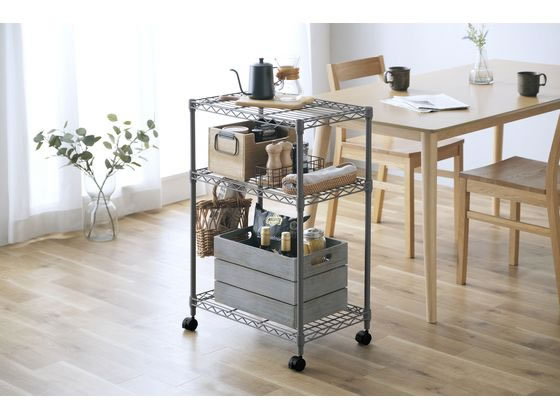 アイリスオーヤマ メタルラック W550×D350×H800 ダークグレー CMM