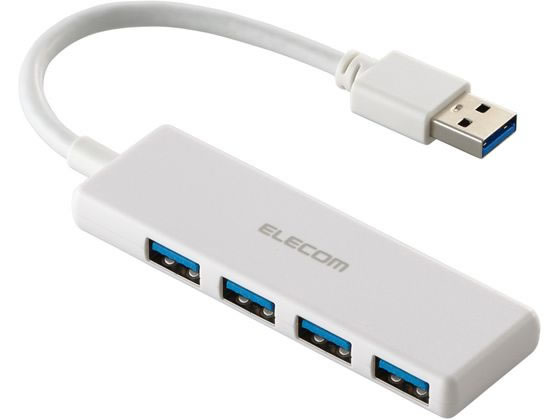 エレコム USBハブ A×4 USB3.2 ホワイト U3H-H040WH エレコム USBハブ A×4 USB3.2 ホワイト U3H-H040WH