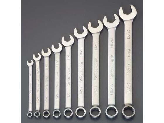 エスコ 片目片口スパナ 9本組 1/4"-3/4" EA614BA-109 エスコ 片目片口スパナ 9本組 1/4"-3/4" EA614BA-109