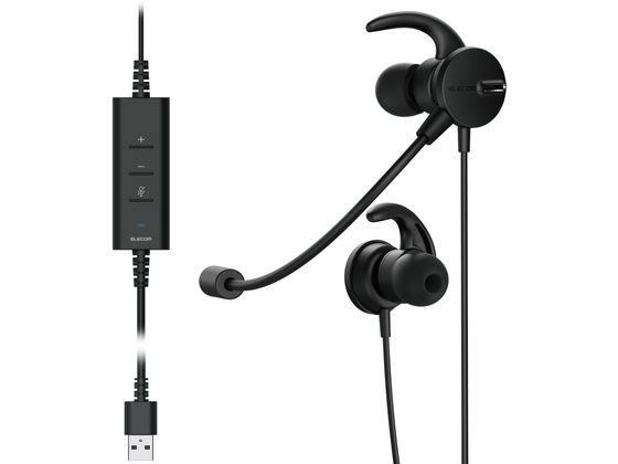 エレコム 有線ヘッドホン 両耳 HS-EP101UNCBK エレコム 有線ヘッドホン 両耳 HS-EP101UNCBK