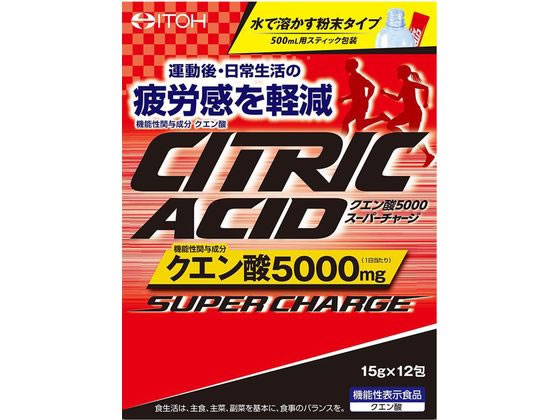 井藤漢方製薬 クエン酸5000スーパーチャージ 15g×12包 井藤漢方製薬 クエン酸5000スーパーチャージ 15g×12包