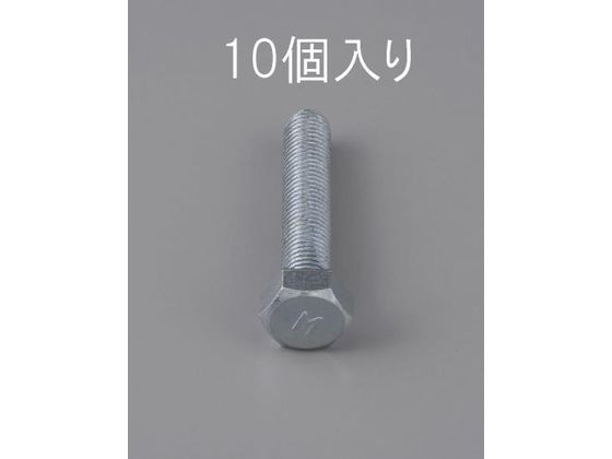 エスコ 六角頭全ねじボルト 細目 10本 M10×16mm