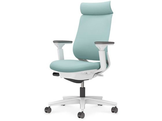 コクヨ ミトラ2 布 アディショナル可動肘 白脚本体白アッシュターコイズ コクヨ ミトラ2 布 アディショナル可動肘 白脚本体白アッシュターコイズ