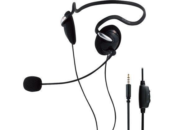 エレコム ネックバンドヘッドセット HS-NB03STBK エレコム ネックバンドヘッドセット HS-NB03STBK