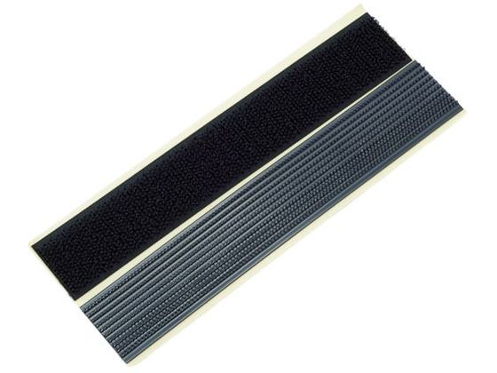 TRUSCO マジロック[[R下]]セット 25mm×1.5m 黒 TMRS-2515-BK