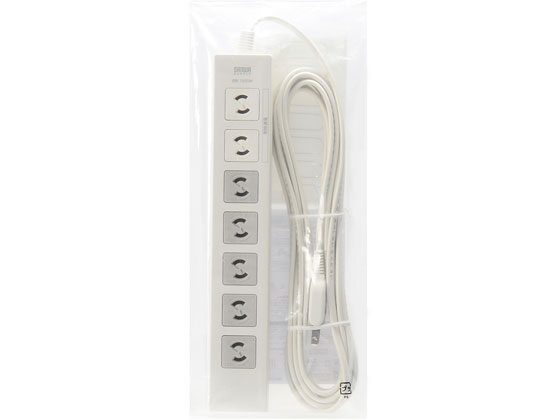 サンワサプライ 電源タップ(2P・7個口・5m) TAP-F27-5K サンワサプライ 電源タップ(2P・7個口・5m) TAP-F27-5K