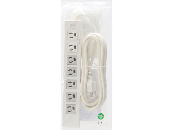 サンワサプライ 電源タップ(7個口・3P・3m) TAP-F37-3KR サンワサプライ 電源タップ(7個口・3P・3m) TAP-F37-3KR