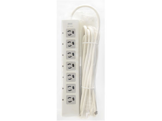 サンワサプライ 電源タップ(3P・7個口・5m) TAP-F37-5CLZ サンワサプライ 電源タップ(3P・7個口・5m) TAP-F37-5CLZ