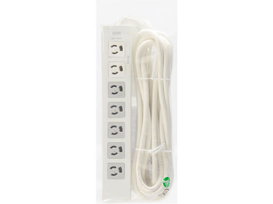 サンワサプライ 電源タップ(7個口・3P・5m) TAP-F37-5KR サンワサプライ 電源タップ(7個口・3P・5m) TAP-F37-5KR