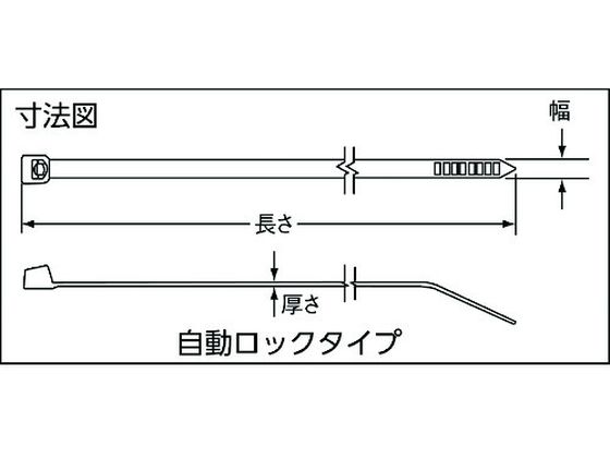 パンドウイット ポリプロピレン結束バンド (250本入) PLT2H-TL109