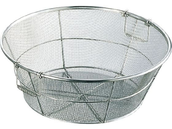 ●外寸：直径６００×Ｈ２２０ｍｍ●内寸：直径５７６ｍｍ●重量：２．８９ｋｇ●材質：１８−８ステンレス●金網：０．７５×５メッシュ
