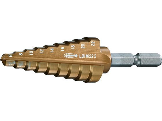 エビ ステージドリル コーティング 9段 六角軸 6-22 LBH622G エビ ステージドリル コーティング 9段 六角軸 6-22 LBH622G