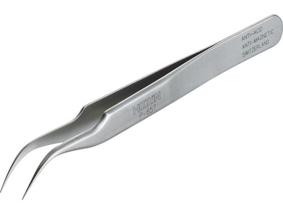 ●型番：P-657●全長（ｍｍ）：１２０●幅（ｍｍ）：１０●先端幅（ｍｍ）：０．２●先端：先曲型●ステンレス（ＳＵＳ３１６Ｌ）●ＥＳＤ対策仕様品ではありません。