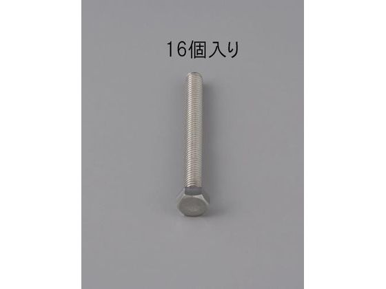 エスコ 六角全ねじボルト ステンレス製 16本 M4×14mm