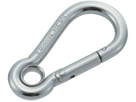 TRUSCO ステンレススナップフック A型 線径3×開口6mm(1個入)