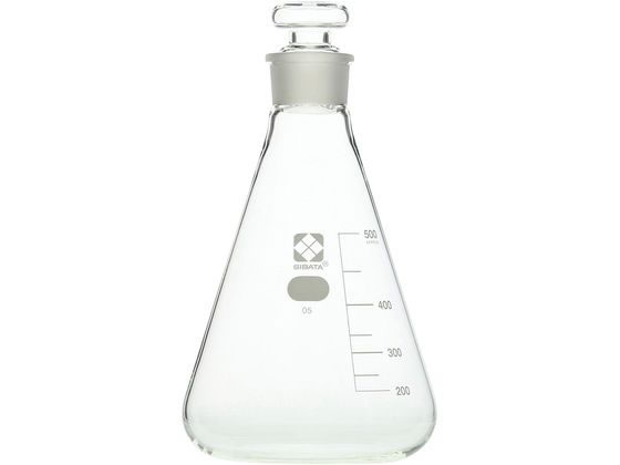 アズワン 共栓三角フラスコ 目安目盛付き 500mL 6-016-18