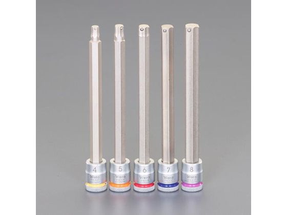 エスコ Hex-Plus ロングビットソケット 1/4"DR5個 EA617AJ-805 エスコ Hex-Plus ロングビットソケット 1/4"DR5個 EA617AJ-805