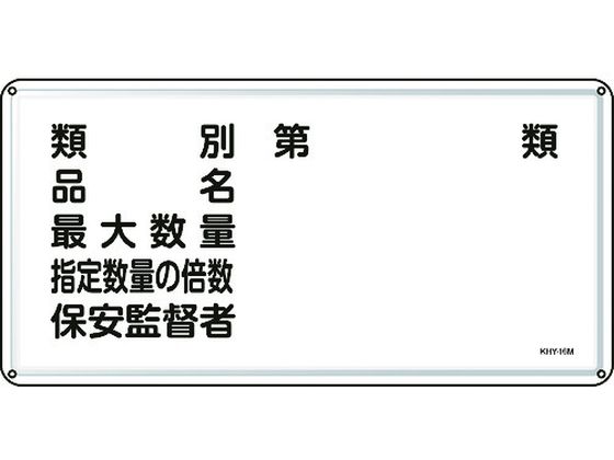 標識 類別・品名・保安監督者 スチール