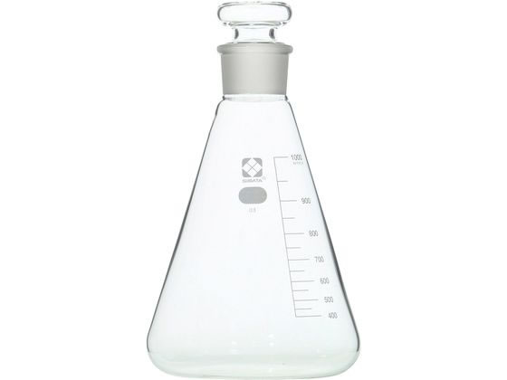 アズワン 共栓三角フラスコ 目安目盛付き 1000mL 6-016-19