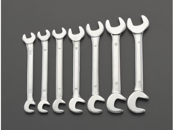 エスコ 両口スパナ ダブルアングル 7本組 5.5-11mm EA615AG-1 エスコ 両口スパナ ダブルアングル 7本組 5.5-11mm EA615AG-1