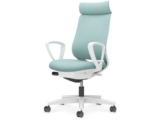 コクヨ ミトラ2 布 アディショナルサークル肘 白脚本体白アッシュターコイズ コクヨ ミトラ2 布 アディショナルサークル肘 白脚本体白アッシュターコイズ